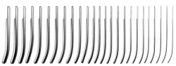 32-400-90 Set of 26 Hegar cervical dilators 1.0mm to 26.0mm (full size)