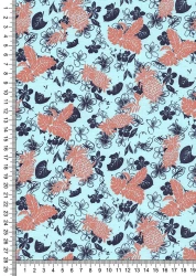 Printed cotton knitted fabric (cotton-100%), 1+1 lastic
