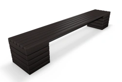 Straight bench without backrest