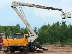 Aerial lift AGP type 47060, modification 47060H on the basis of KAMAZ chassis type 4308, modification 4308-G5.