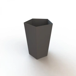 Aluminium pentagonal waste bin