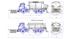 Road maintenance machine with winter equipment set model MK-4531