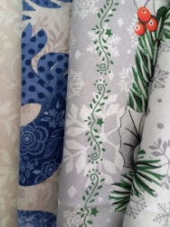 Cotton fabric of combined weave "Snowflake" with oil-repellent impregnation, not visible to the naked eye, printed smoothly
