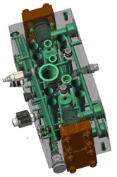 Valve block K1B0078H8 (full functional analogue of hydraulic pump colector assembly 2658341433 PV 235 (R901186977 Rex