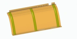 Roof panel left rear section B 621365-5702247-77