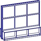 Floor wardrobe system with shoe drawers (80 people). (School furniture brand "Interior" series "TDI School")