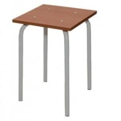 Stool with wooden seat