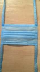 Disposable medical non-sterile non-woven surgical 3-layer mask with ties, size (length x width) 1