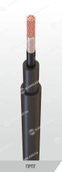 Single-core flexible power wires with copper conductor of increased flexibility, with rubber insulation and sheath, for rated AC