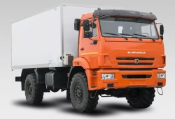 Specialised flatbed truck model 336998 on KAMAZ 43502 chassis