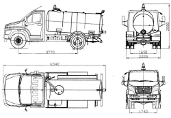 Vacuum truck GAZ-SAZ-39014-12