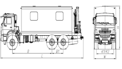 Special emergency vehicle, model 675426-11 with CMU (JSC "INMAN IM50, IM55, IM77, IM150, IT150, IM180; LLC "UZST ANT4, 4-1, À