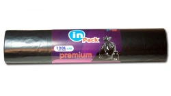 LDPE waste bags 120l 50 micron 10pcs/roll black 70x110cm, premium_KZN