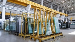 Safety glass tempered translucent SGTemp for glazing of building constructions, furniture, household appliances