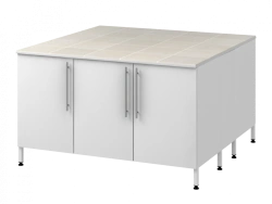 Island table on two metal pedestals 1500 OTDKP