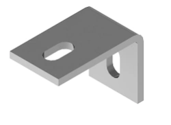 Corner BSUW 70x50x40, with overall dimensions 70x50x40 mm, with metal thickness 5,0 mm, stainless steel grade AISI 304.