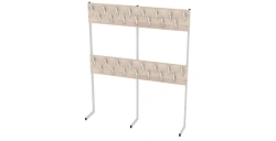 Single-sided floor rack for 30 seats 1530x300x1800mm (WxHxH)