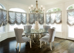 French curtains (full width lift curtains with festoons)