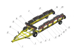 Universal soil tillage machine with ring-spur rollers UPA-KKKSH-18