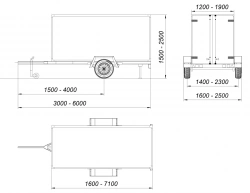 Car trailer (up to 750 kg) - Trailer76 71798