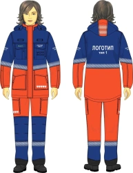 Women's windbreaker jacket in the corporate style of PJSC Gazprom Neft for protection against thermal risks of electric arc, hig
