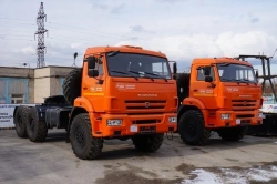 Special tractor-tractor truck on Kamaz 43118-A5 chassis. Mark GIRD. Type 5849KF. Modification 5849KF-0000010-10. Loader design