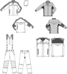 Special clothing for employees of Transneft organisations. Women's sets (jacket, shirt-jacket, waistcoat, trousers) for the empl