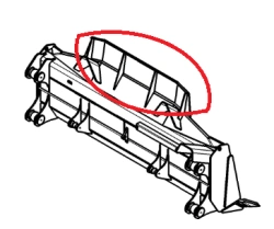 9930190 Semi-U-shaped mouldboard counter shields