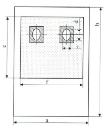 Medical sheets and tissues, single-use sterile (sheet for limiting the surgical field with 2 oval cut-outs).