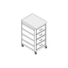 Rolling cabinet for materials MA-10