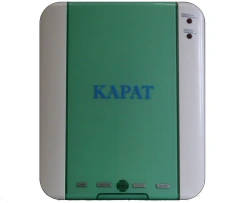 Installation for electrochemical synthesis of washing, disinfecting and sterilising solutions "KARAT"