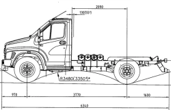 Chassis, Modification C41R16, CNG gas engine (OP RU K-RU.RU00.0000009.?6)