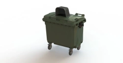 Mobile waste bin 660l Art.25.C19.H (20.803.70.PE; 21.053.70.T)