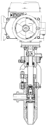 Control valves (angle/straight) series RK 102 DN from 20 to 80 mm, Pp up to 37,3 MPa, medium temperature up to 560?C under elect