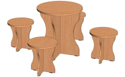 Play area Furniture set "Dining table". Model: IZ-Os