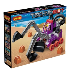 Bauer children's developmental toy "Technobot" series, set with robot and pilot in a box (colour purple, grey, black)