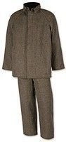 Men's suit model 185 against elevated temperatures and mechanical effects, of woollen cloth OP with cloth overlays