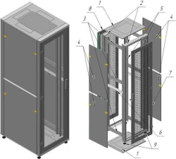Telecommunication cabinet ??-?-42U-600?2015?1000-?2P