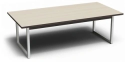 Conference table on metal supports. Open Space Hand