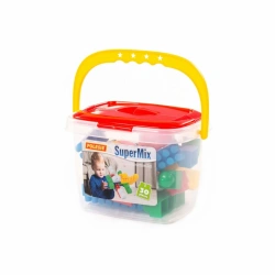 Constructor "Super-Mix" (30 elements) (in a bucket), Item No. 51578