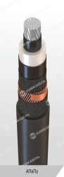 Power cable with aluminium conductors insulated with cross-linked polyethylene for voltage 6, 10, 15, 20, 30 and 35 kV of APvPu