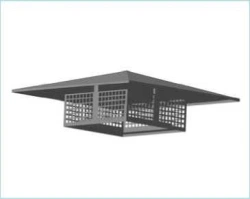 Precipitation protection for radial fans Umbrella