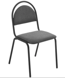 Metal-framed upholstered chair