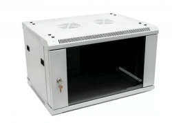 Telecommunication wall cupboard 18U, 600x600x901 (WxHxH), article number SNR-TWC-18-SF-R-GD