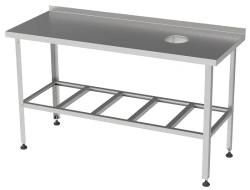 Industrial waste collection table, hole on the left side SPSO-L-1-0,6/1,2