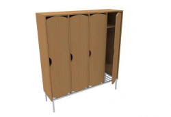 Metal-framed wardrobe cabinet. Standard