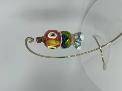 Licence Christmas tree toy made of glass "Parrot Kesha"