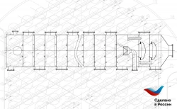 Column with slotted plates D=1440 mm