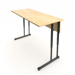 Adjustable two-seater pupil's desk