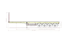 Semitrailer 98132A (loading space design - load-bearing frame, platform, front shield)